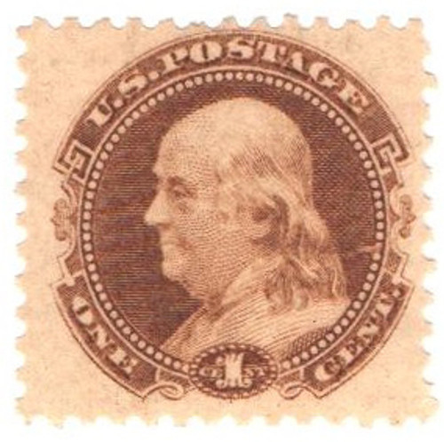 112-E4c  - 1c Plate on stamp paper, perf 12, gummed