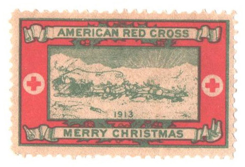 WX13  - 1913 American Red Cross Christmas Seal - Type III, perf 12