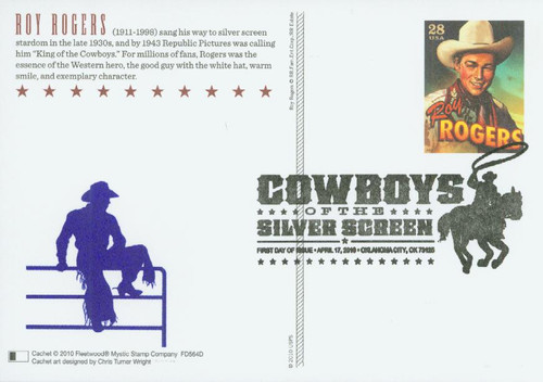 UX597  - 2010 28c Roy Rogers postcard