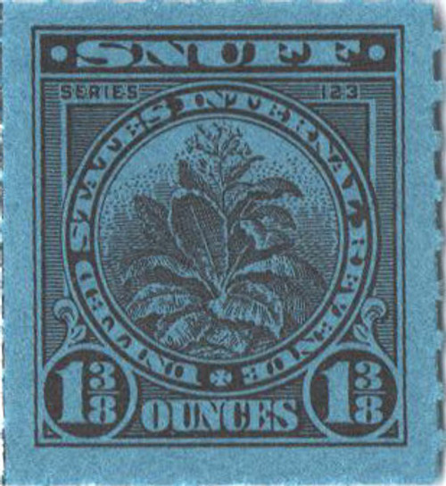 TE1032a  - 1953, 1 3/8oz Snuff Tax Revenue Stamps - Series 123
