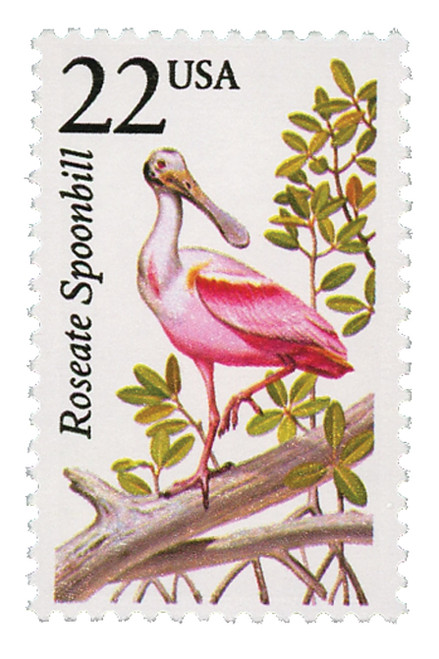 2308  - 1987 22c North American Wildlife: Roseate Spoonbill