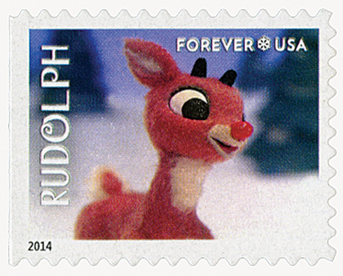 4946  - 2014 First-Class Forever Stamp - Rudolph the Red-Nosed Reindeer: Rudolph