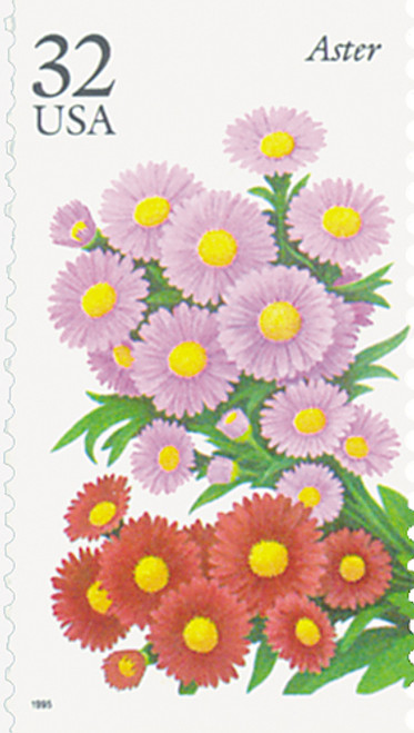 2993  - 1995 32c Fall Garden Flowers: Aster