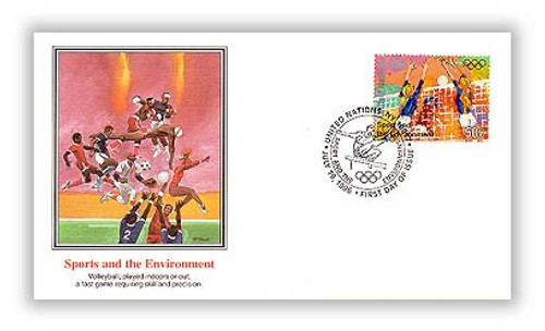 7257600  - 1996 UN-NY 50c Sport/Environment