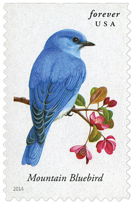 4883  - 2014 First-Class Forever Stamp - Songbirds: Mountain Bluebird