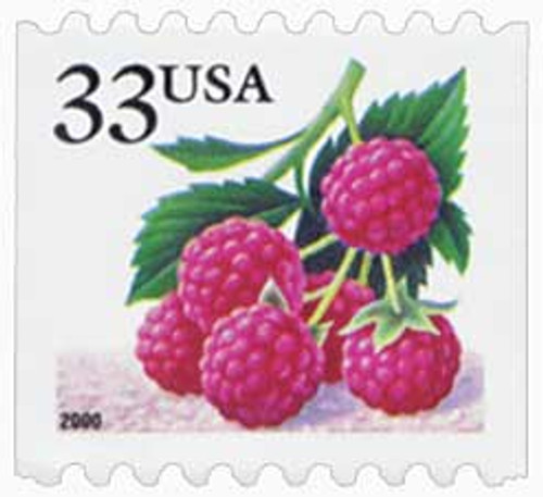 3407  - 2000 33c Raspberries, coil