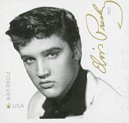 5009a  - 2015 First-Class Forever Stamp - Imperforate Music Icons Series: Elvis Presley