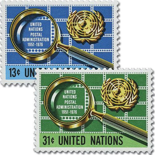 UN278-79  - 1976 Postal Administration 25th Anniv.