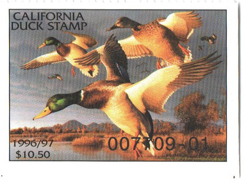 SDCA27  - 1996 California State Duck Stamp