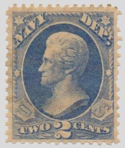 O36  - 1873 2c Ultra, Navy Department, Jackson, Hard Paper