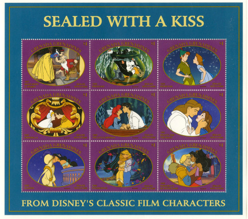 MDS353A  - 1997 Disney's Classic Film Characters, Mint, Sheet of 9 Stamps, Grenada Grenadines
