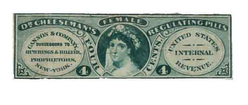 RS49b  - 1871-77 Cannon & Co, 4c green, silk paper