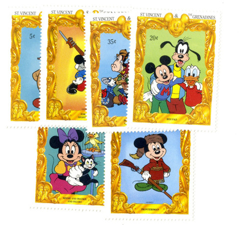 MDS188  - 1994 Disney's Portrait Gallery with Mickey and Friends, Mint, Set of 6 Stamps, St. Vincent