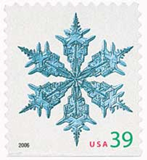 4108  - 2006 39c Contemporary Christmas: Wide Arms Snowflake, conventional