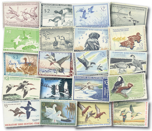 RW20-39  - 1953-72 Federal Duck Stamps - set of 20, Used