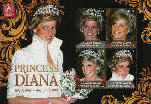 M10535  - 2010 Antigua Princess Diana 4v M