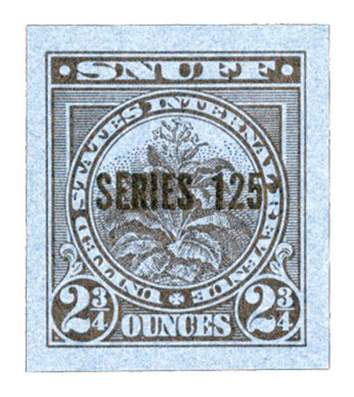 TE1096b  - 1955, 2 3/4oz Snuff Tax Revenue Stamps - Series 125