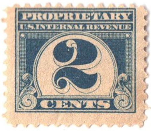RB66  - 1919 2c Proprietary Stamp - offset, perf 11, dark blue