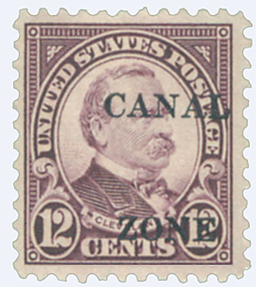 CZ88  - 1926 12c Canal Zone - Cleveland, Type B Overprint, Brown Violet