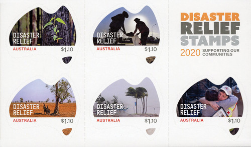 MFN049  - 2020 $1.10 Disaster Relief, Mint Booklet Pane of 5 Stamps, Australia