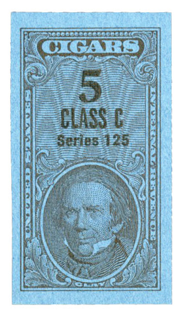 TC2621b  - 1955, 5 Cigar Revenue Tax Stamps - Class C, Series 125