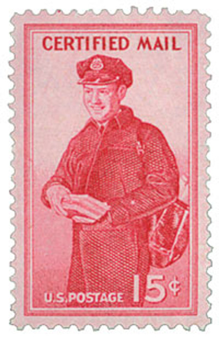 FA1  - 1955 15c Certified Mail