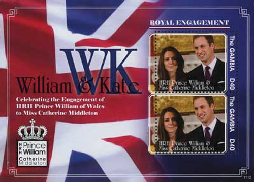 M10757  - 2011 Gambia William & Kate s/s