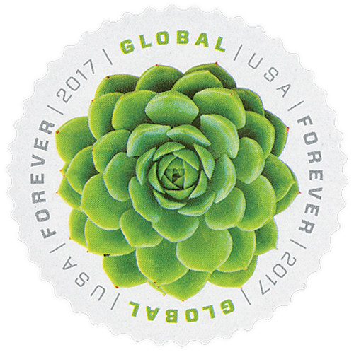 5198  - 2017 Global Forever Stamp - Green Succulent