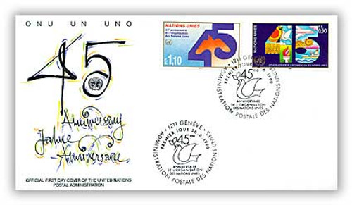 7A189P  - 1990 GN-UN 45th Anniversary Combination Cover