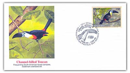 7279841  - 2003 F.s. 0,90 GN Channel-billed Toucan FDC