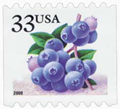 3404  - 2000 33c Blueberries, coil