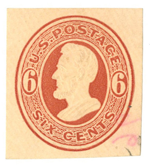 U87  - 1870-71 6c Dark Red, Stamped Envelope