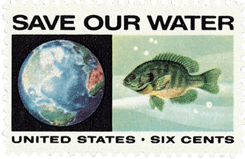 1412  - 1970 6c Anti-Pollution: Save Our Water