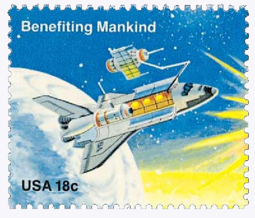 1914  - 1981 18c Space Achievement: Benefiting Mankind