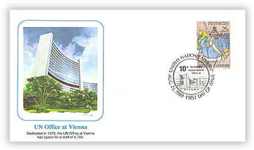 8A552  - 1989 25c UN Office At Vienna 10th Anniversary