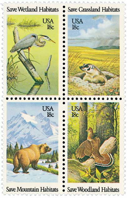 1921-24  - 1981 18c Preservation of Wildlife Habitat