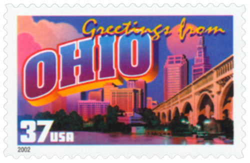 3730  - 2002 37c Greetings from America: Ohio