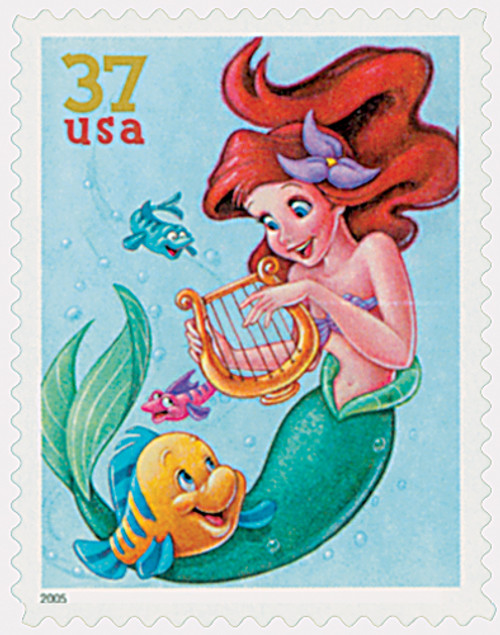 3914  - 2005 37c The Art of Disney: Flounder and Ariel