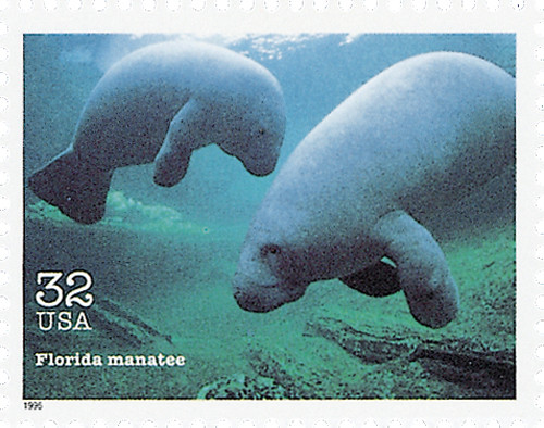 3105o  - 1996 32c Endangered Species: Florida Manatee