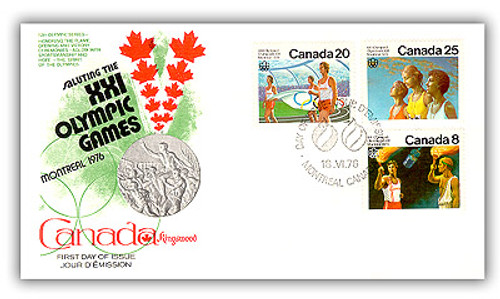 6A683P  - 1976 8 & 20 & 25c Olympics Combination Cover