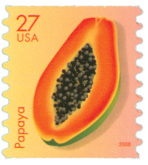 4258  - 2008 27c Tropical Fruit: Papaya, coil