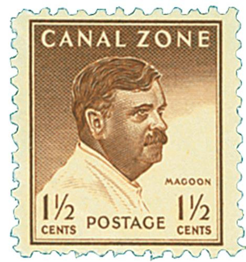 CZ137  - 1948 1½c Canal Zone -  Magoon, unwatermarked, chocolate