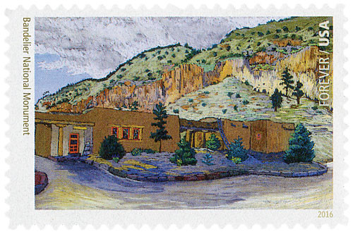 5080k  - 2016 First-Class Forever Stamp - National Parks Centennial: Bandelier National Monument
