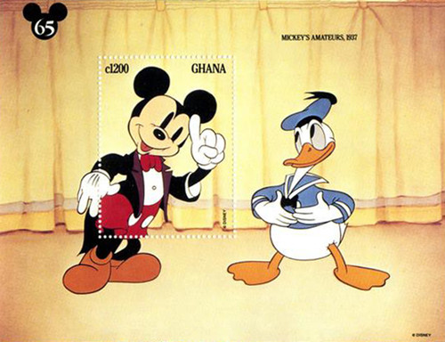 MDS294C  - 1994 Disney Honors Mickey Most Memorable Roles, Mint Souvenir Sheet, Ghana