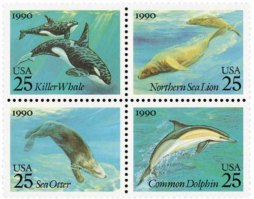 2508-11  - 1990 25c Sea Creatures