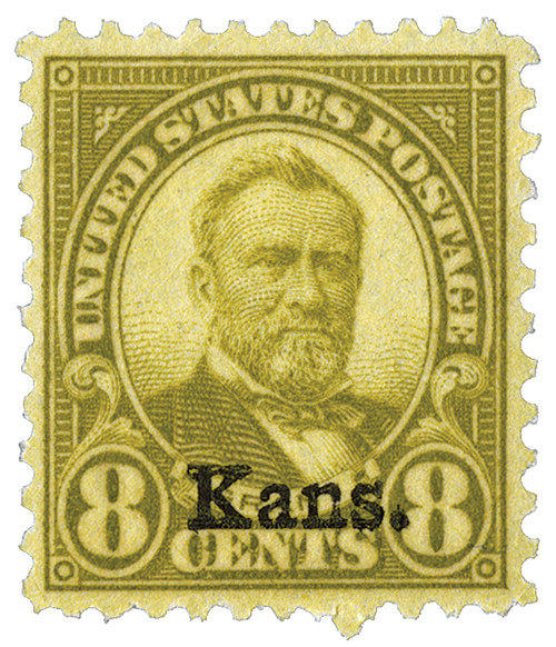 666  - 1929 8c Grant, olive green, Kansas-Nebraska overprints