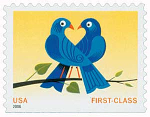 3976  - 2006 39c Love Series: Love Birds, non-denominational