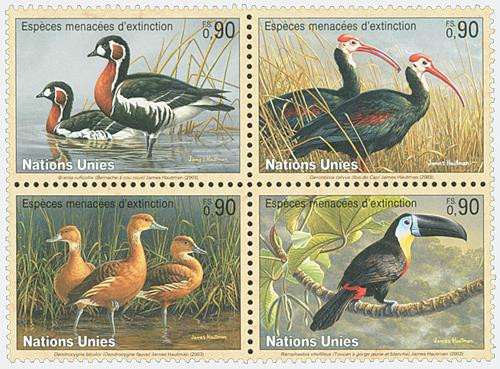 UNG407-10  - 2003 Endangered Species, 4 stamps