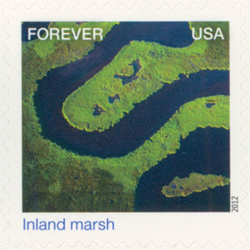 4710e  - 2012 First-Class Forever Stamp - Earthscapes: Inland Marsh