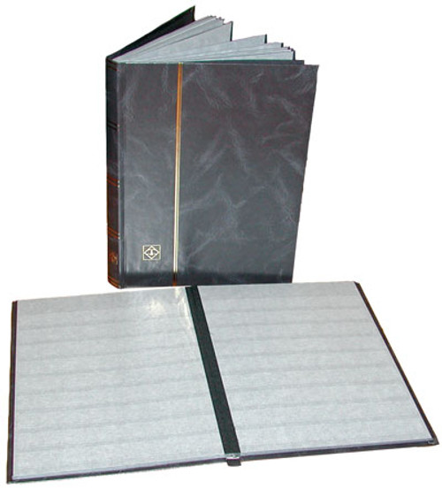 KS938  - Lighthouse Stock Book, 32 Black Pages, 288 Strips